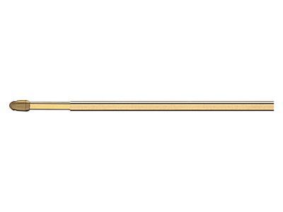 2 barres de vitrage ovale doré L.100/150 cm