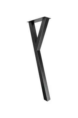 Pied de meuble Yes H. 71 cm Cime acier noir
