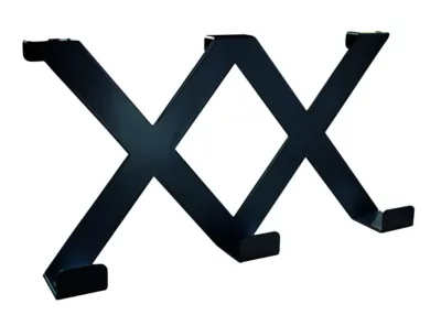 Patère murale 3 têtes zigzag Cime réversible métal noir