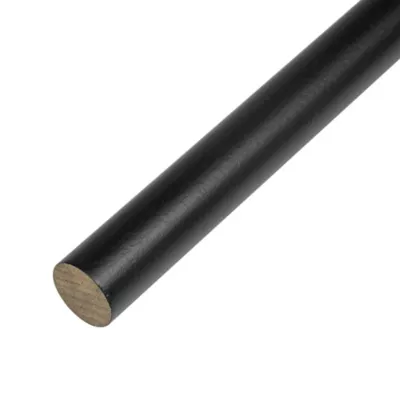 Barre de penderie Ø 2,8 cm x L. 100 cm Cime bois noir