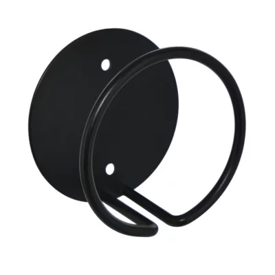 Patère murale 1 tête filaire rond N°2 Cime métal noir
