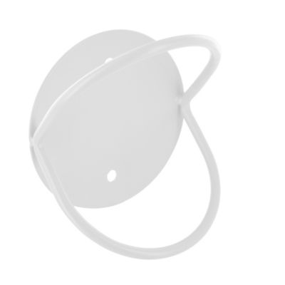 Patère murale 1 tête filaire rond N°4 Cime métal blanc