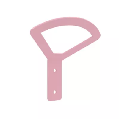 Patère murale 1 tête triangle Cime métal rose