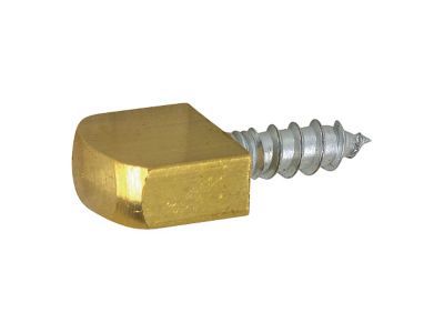 Taquet d'étagère à visser Contractor Ø.4 mm, laiton poli vendu par 8 pièces