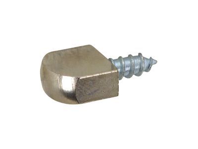 Taquet d'étagère à visser Contactor Ø.4 mm, laiton nickelé vendu par 8 pièces