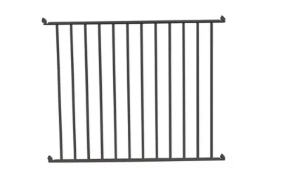 Module à barreaux L.100 cm en aluminium gris Alumin'home – Barrière de piscine sécurisée – Élément de protection extérieure robuste
