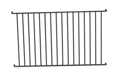 Module à barreaux L.200 cm en aluminium gris Alumin'home – Barrière de piscine sécurisée – Élément de protection extérieure longue portée