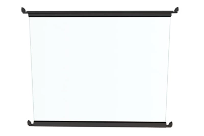 Module en verre l.150 x H.150 cm pour barrière de piscine – aluminium gris sablé – verre trempé – sécurité extérieure – Alumin’home