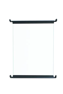 Module en verre l.90 x H.90 cm pour barrière de piscine – aluminium gris sablé – verre trempé – sécurité extérieure – Alumin’home