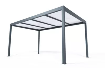 Carport autoportant aluminium gris RAL 7016 Cosmeo 3 x 5 m Alumin'home