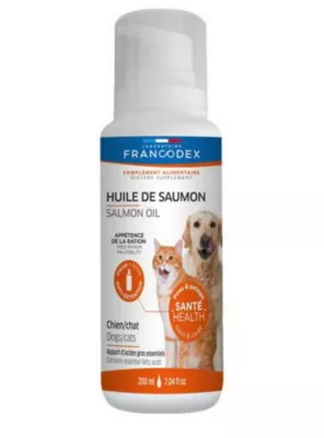 Huile de saumon pour chien et chat, 200ml