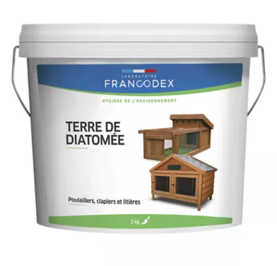 Poudre Terre de Diatomée Francodex 2kg pour animaux