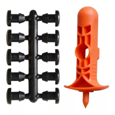 Bouchon cannelé vendu par 10 6 mm pour tuyau goutte à goutte + 1 poinçon