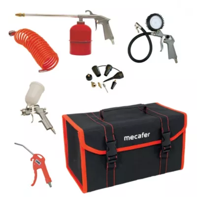 Malette en tissu avec accessoire pour compresseur Mécafer