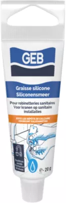 Graisse silicone pour robinetteries sanitaires Geb 20 g, en tube