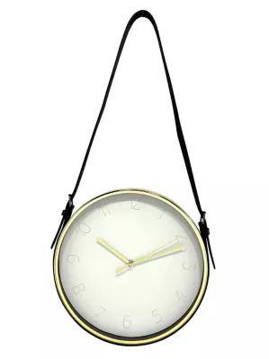 Horloge murale Ø30,5cm blanc et doré