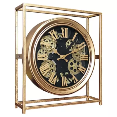 Horloge murale mecanique encadré 38 x 11 x 42 cm