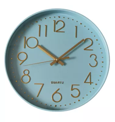 Horloge mural intérieur bleu ciel Ø30,5cm