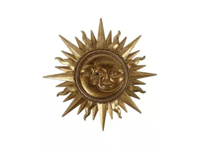 Décoration murale ex-voto soleil doré satiné Emde
