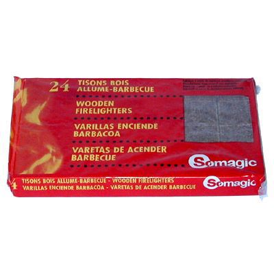 Boîte de 24 allume-feu tison bois Somagic