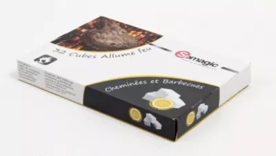 Boîte de 32 blocs allume-feu pour barbecue Somagic