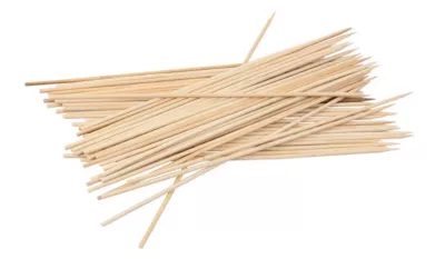 Brochette en bois pour barbecue L.25 x l.0.3 cm vendue par 100 pièces