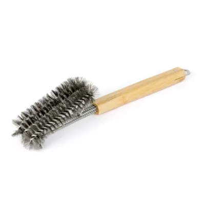 Brosse pour barbecue acier inoxydable avec manche bambou Somagic 39 cm