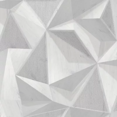 Papier peint vinyle sur intissé polygone gris clair Ugepa