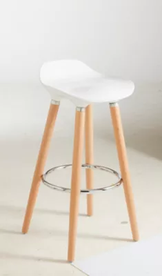 Lot de tabouret de bar lounge blanc