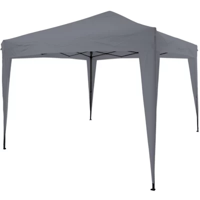 Tonnelle autoportante pliante Frandis gris 3 x 3 m + sac de transport