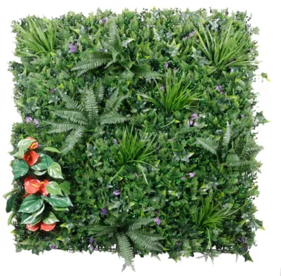 Dalle artificielle imitation végétaux "ILE AUX FLEURS" L. 1m x l. 1m