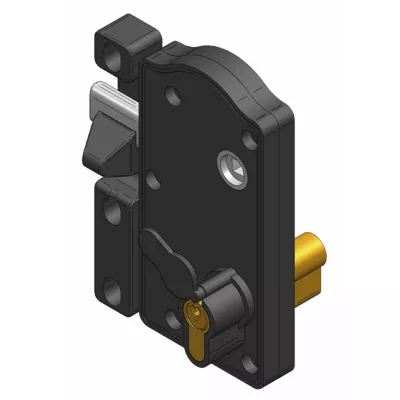 Serrure portail SRP01 Afbat noire pvc