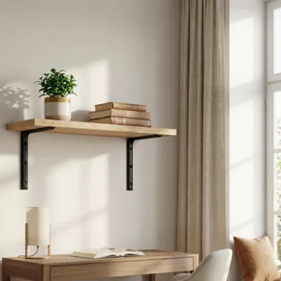 Equerre demi ronde 350 x 350 mm - acier noir