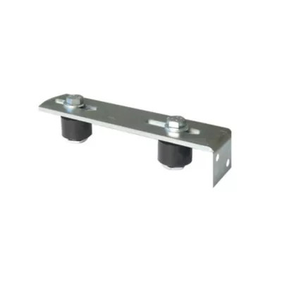 Guide de portail à visser acier zingué blanc Afbat L.250mm H.40mm