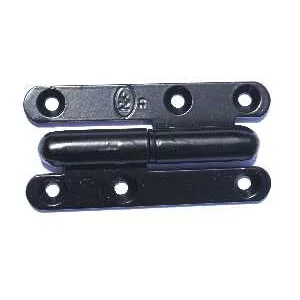 Paumelle noire ronde Afbat 110 x 55 mm droite