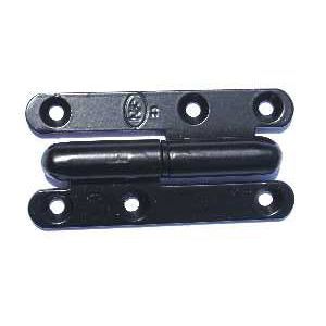 Paumelle noire ronde Afbat 110 x 55 mm gauche