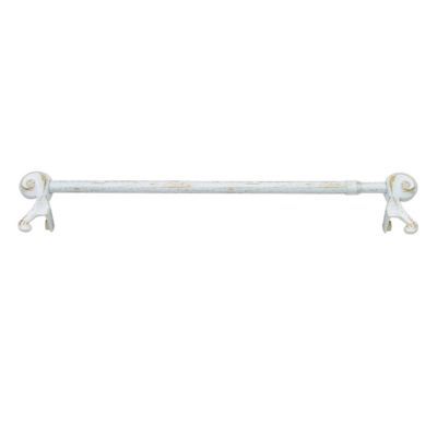 Barre pour vitrage sans perçage 40/60 cm blanc