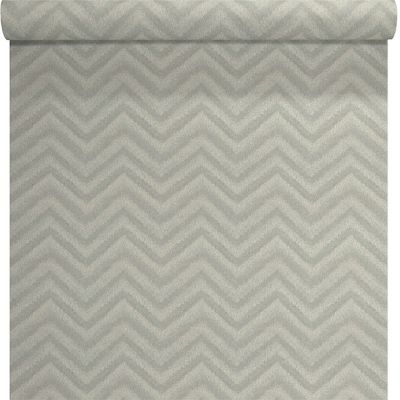 Papier peint vinyle sur intissé Lutèce Chevron vert gris