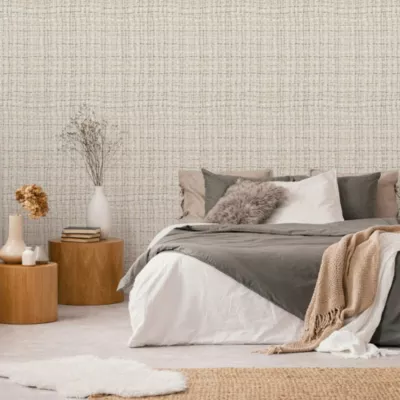 Papier peint intissé expansé Abaca rabane beige lin L.1005 x l.53cm Lutèce