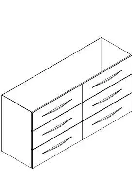 MEUBLE BENTO 2V. 6T. H75 X L150 1792372
