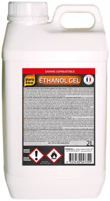 Ethanol en gel 96% Pyrofeu en bidon de 2 litres