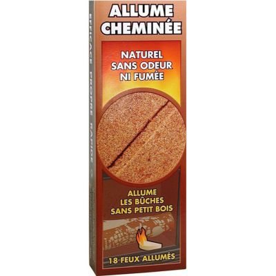 Allume cheminée 9 plaquettes sécables