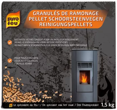 Image principale de Granulés de ramonage pour poêle à pellet Pyrofeu 1.5 kg