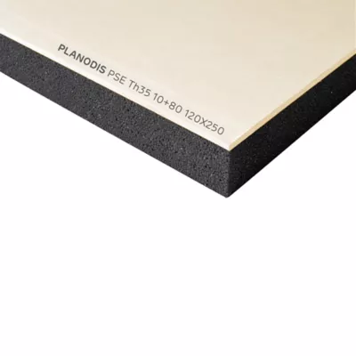 Plaque de doublage Planodis (TH35) 250 x 120 cm, ép. 9,5 mm + 80 mm (vendue à la plaque) zone "Nord"