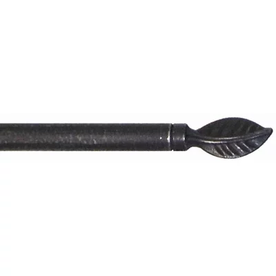 Tringle fer extensible Feuille 65/95 cm Ø 10 mm blanc patiné