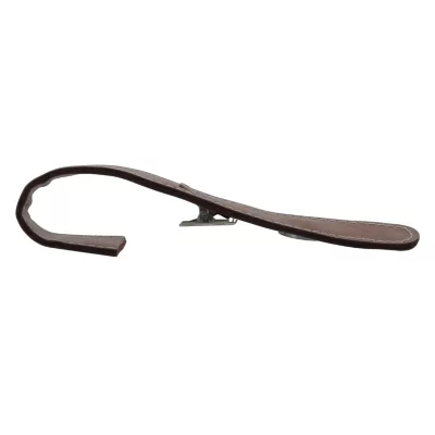 4 pinces vintage en cuir pour barre à rideau Ø2/2,8cm Mobois