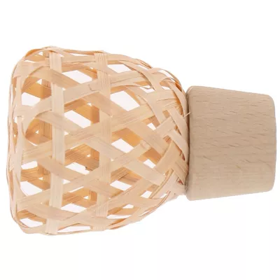 Embout cannage evasé pour barre à rideau en rotin beige Ø2,8cm Mobois