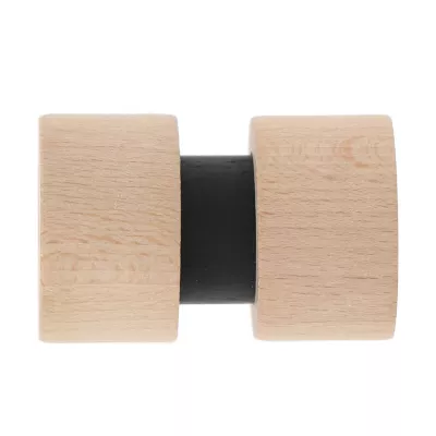 Embout cylindre pour barre à rideau bois de hêtre, noir mat Ø28mm Mobois