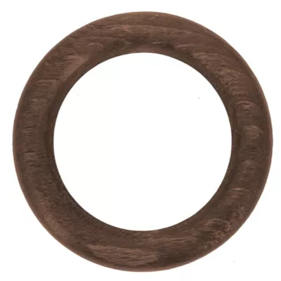 10 anneaux pour tringle à rideau D56 bois de hêtre chêne foncé Ø28mm Mobois