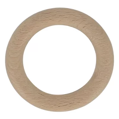 10 anneaux pour tringle à rideau D56 bois de hêtre beige Ø28mm Mobois